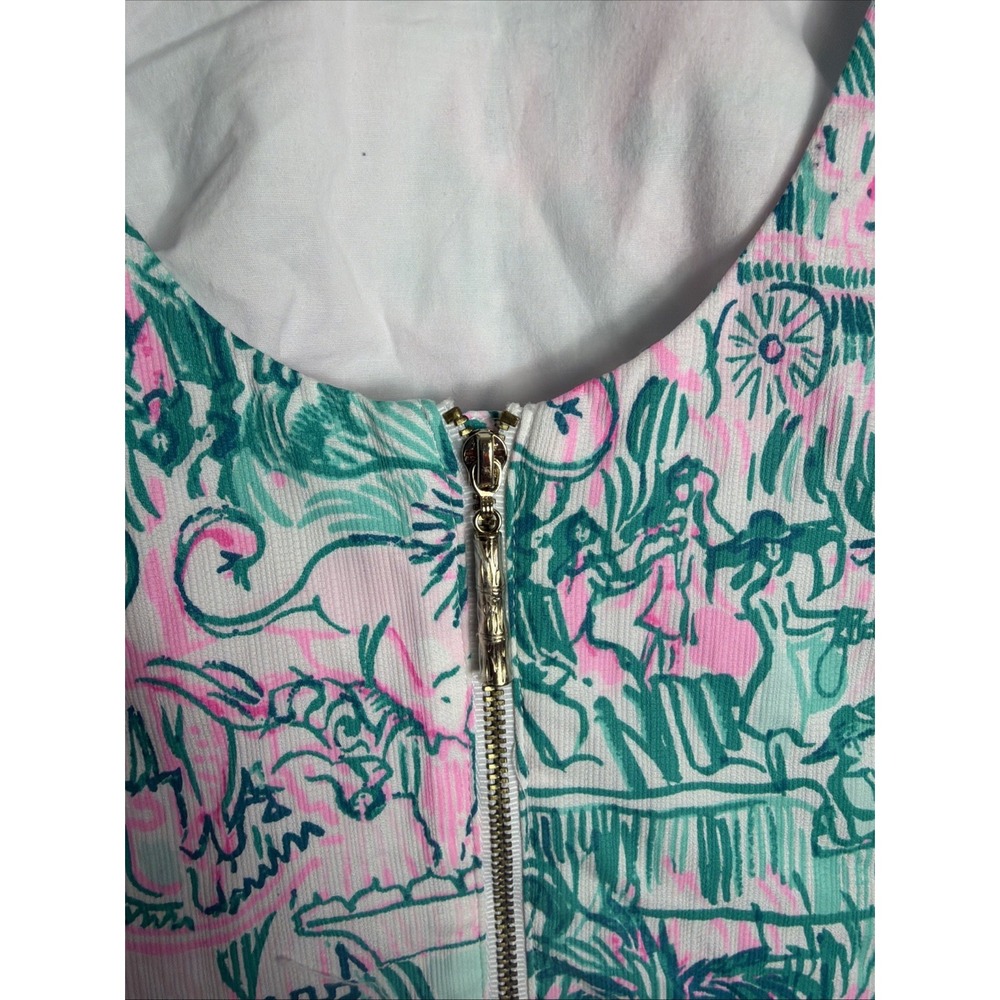 Lilly Pulitzer Mila Stretch Shift Dress in Agate Green 002522 - Size 2 - Picture 4 of 8